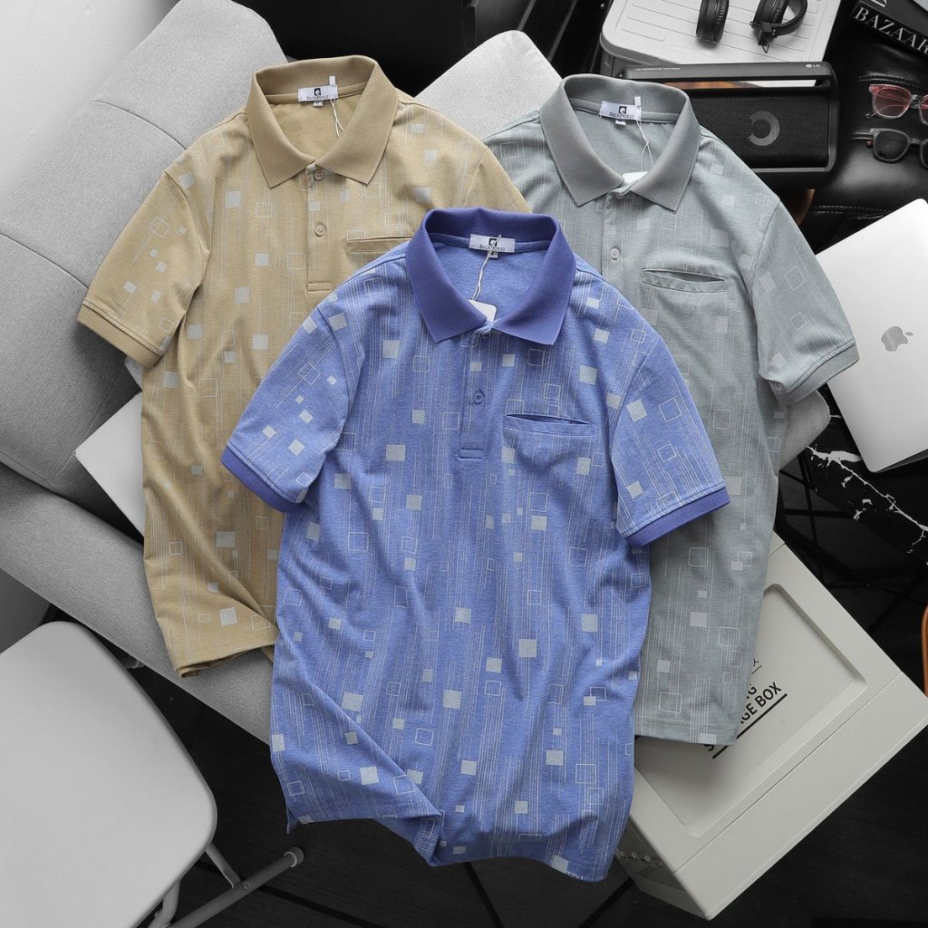 Áo thun polo có túi trước ngực