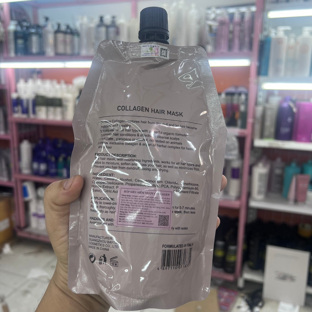 Hấp dầu phục hồi tóc collagel Diva 500ml mẫu mới nhất