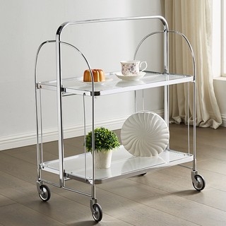 Xe đẩy sang trọng 2 tầng trang trí decor, đẩy thức ăn, trà