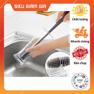 Cọ Rửa Ly Silicon, Cọ Rửa Bình Sữa Cho Bé, Cây Cán Dài Bằng Silicon Rửa Chai Lọ Tiện Lợi