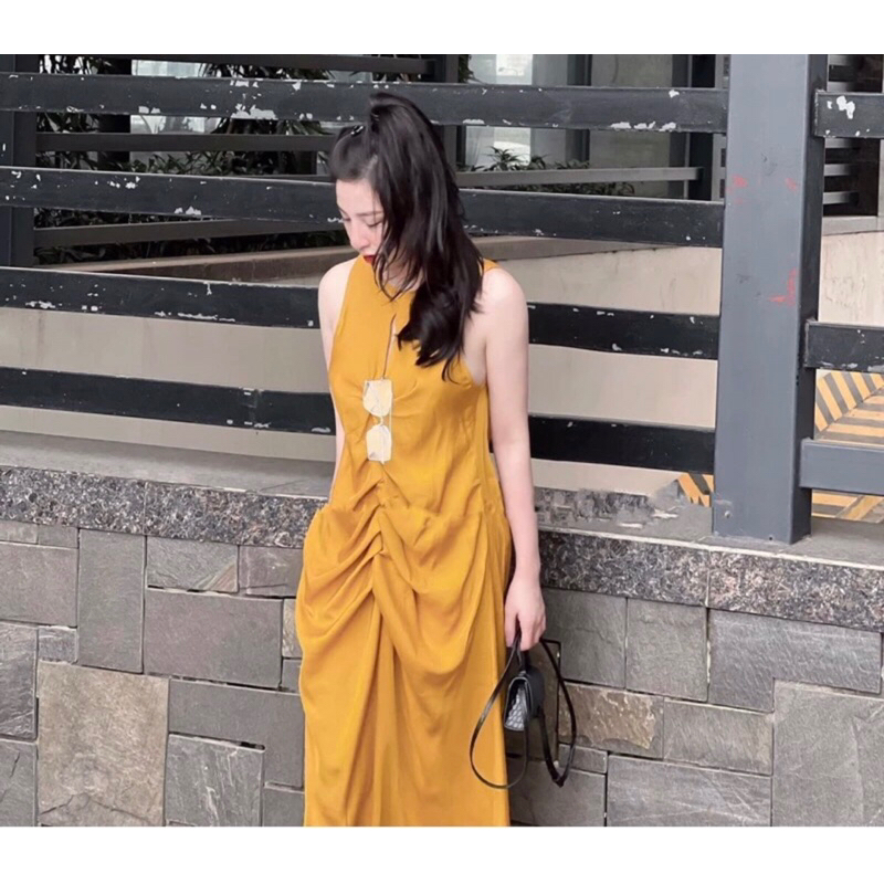 ĐẦM MAXI TƠ LỤA NHÚN