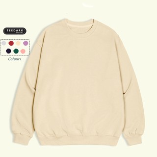 Áo Sweater Dài Tay Unisex TEEDARK Mã Trơn Basic Chất Nỉ Mịn Dày Dặn, Phong Cách Năng Động