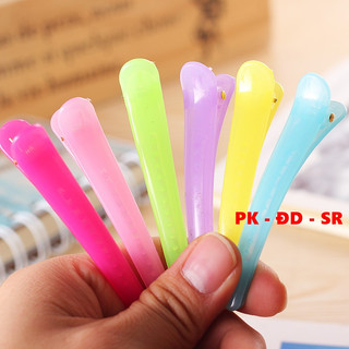 Kẹp tóc mỏ vịt nhựa màu trơn - siêu rẻ