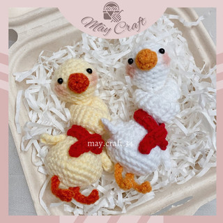 Vịt cổ dài bằng len handmade