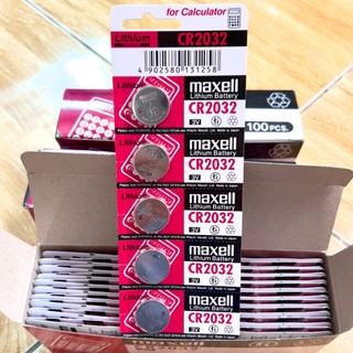 Vỉ 5 Viên Pin CR2032 Maxell Nhật Bản 3V Hàng Chuẩn Hãng