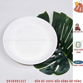Dĩa sứ màu trắng trơn 7in đường kính 17cm