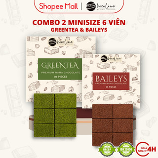 Socola Tươi Chocoline Vị Matcha Trà Xanh, Vị Kem Sữa Baileys - Combo 2 hộp 6V (80 gram)