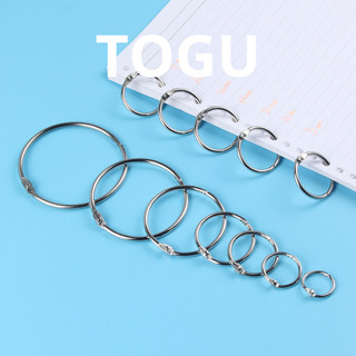 Khoen còng tròn inox Flashcard TOGU đóng gáy sách, album, nhật kí - Khoen móc vòng còng đóng sổ, sổ tay