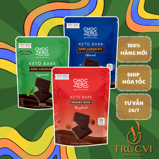 Socola Đen ( Dark Chocolate) không đường ChocZero (keto, eat clean, tiểu đường, ăn kiêng)