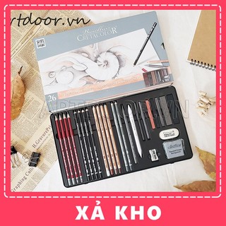 Bộ dụng cụ vẽ chì cretacolor advanced chuyên nghiệp - 26 món