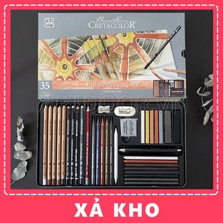 Bộ dụng cụ vẽ chì cretacolor ultimo chuyên nghiệp - 35 món