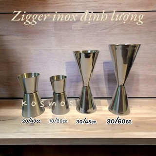 Zigger 2 đầu inox, Ly đong 2 đầu inox