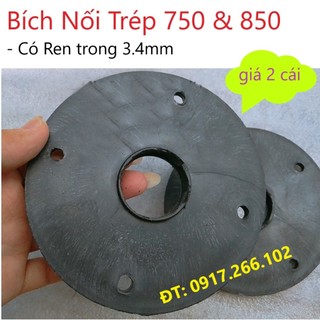 2 cái mặt bích loa trép 750 & 850 có ren trong 34mm - bích ren trong 750
