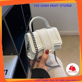 Túi đeo chéo nữ, túi mini nhỏ xinh vân rắn đi chơi phong cách hàn quốc PK 668