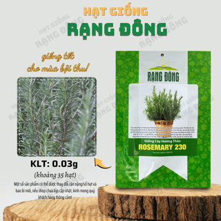 Hạt giống Cây Hương Thảo Rosemary 230 (0,03g~35 hạt) dùng làm gia vị, đuổi muỗi tự nhiên - Hạt giống Rạng Đông