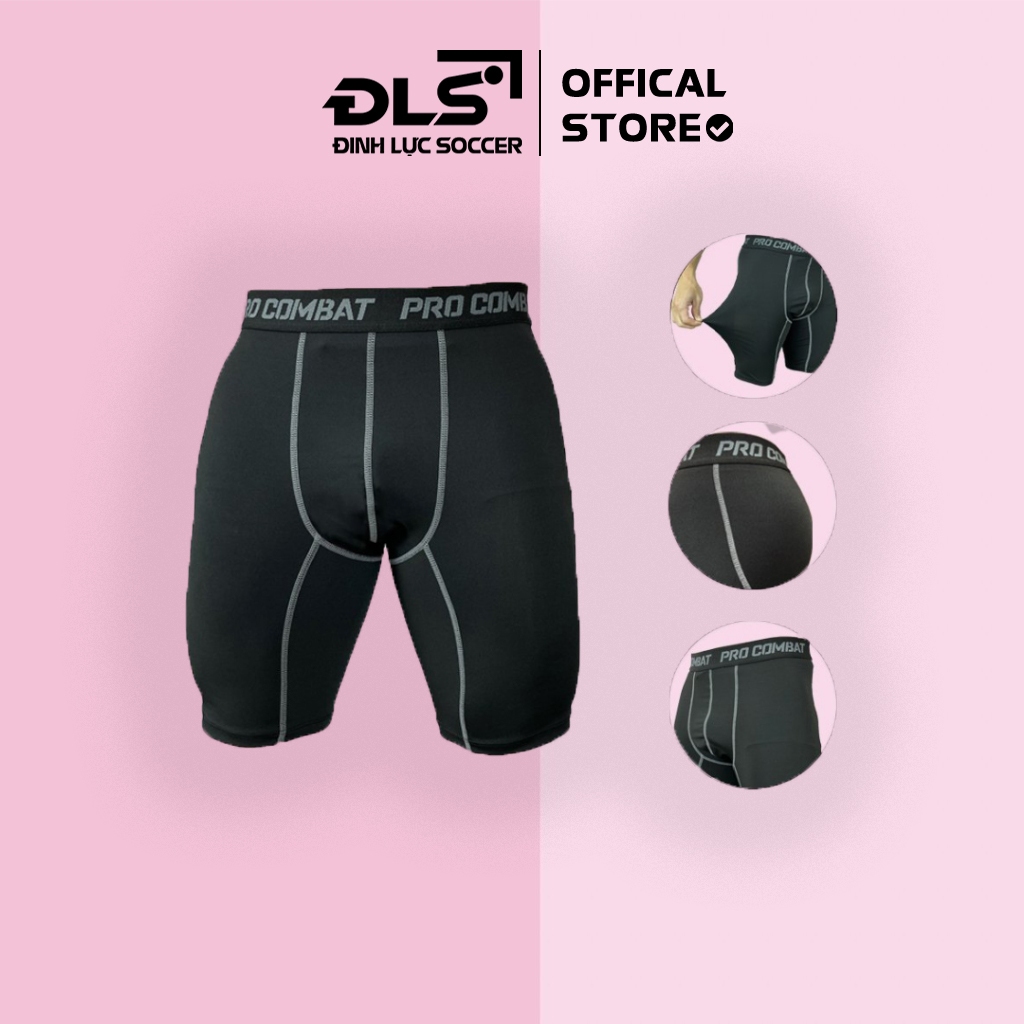 Quần Đùi Giữ Nhiệt Pro Combat ĐINH LỰC SOCCER, Co Dãn 4 Chiều, Đường Chỉ Công Nghệ Mới, Ôm Sát Cơ Thể