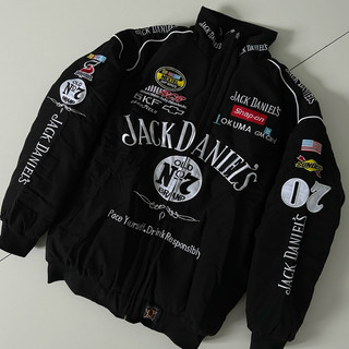 Áo Khoác Racing Jacket Jack Lót Bông Dày Dặn Chi Tiết Thêu