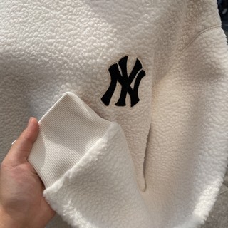 [Chính Hãng] Áo Sweater M - l - b Lông Logo Ny - White - Code: 3AMTEC616