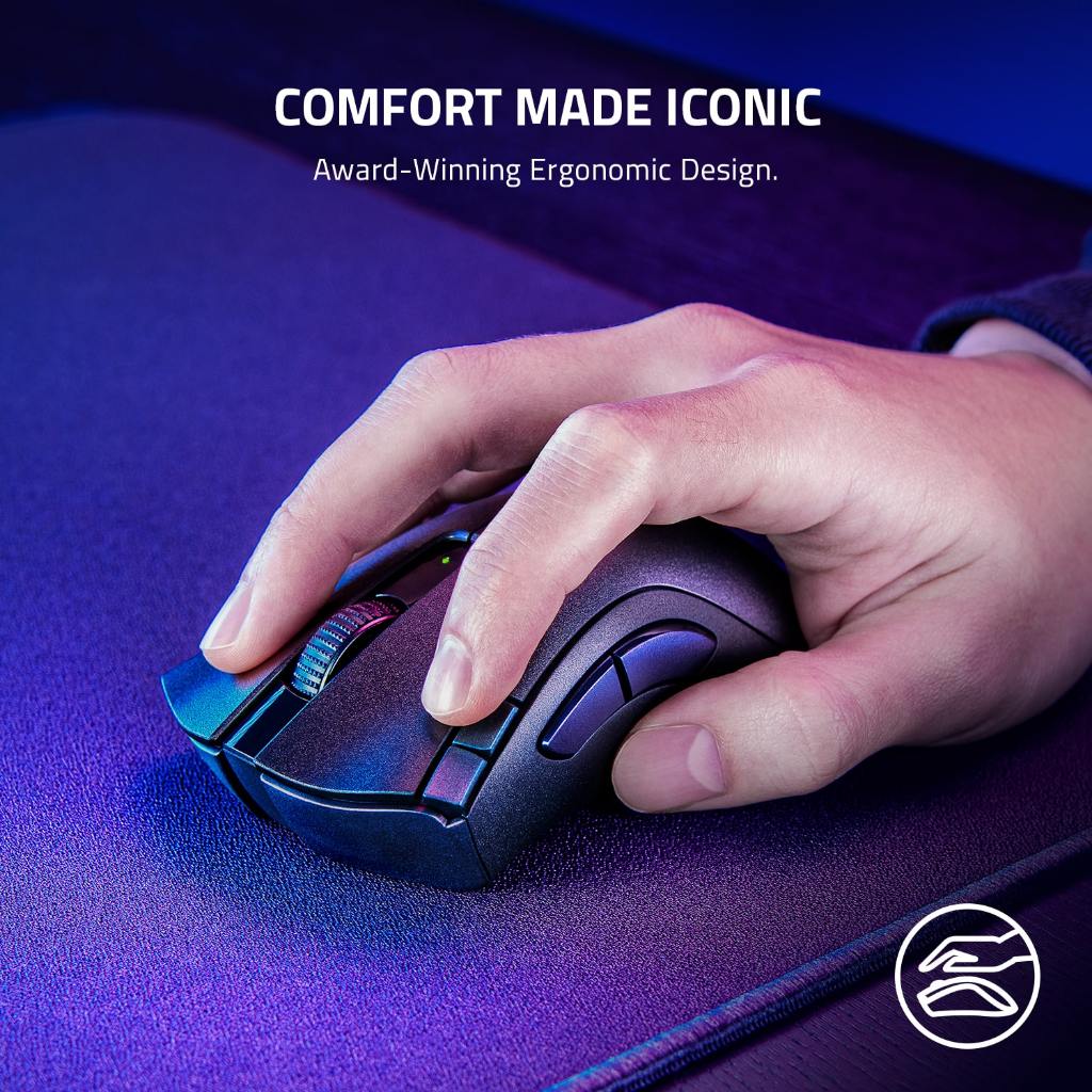 Chuột Gaming Razer DeathAdder V2 X | 2.4GHz và Bluetooth | 14000 DPI | Switch Cơ Gen-2 | 7 Nút Lập Trình | Công Thái Học | BigBuy360 - bigbuy360.vn
