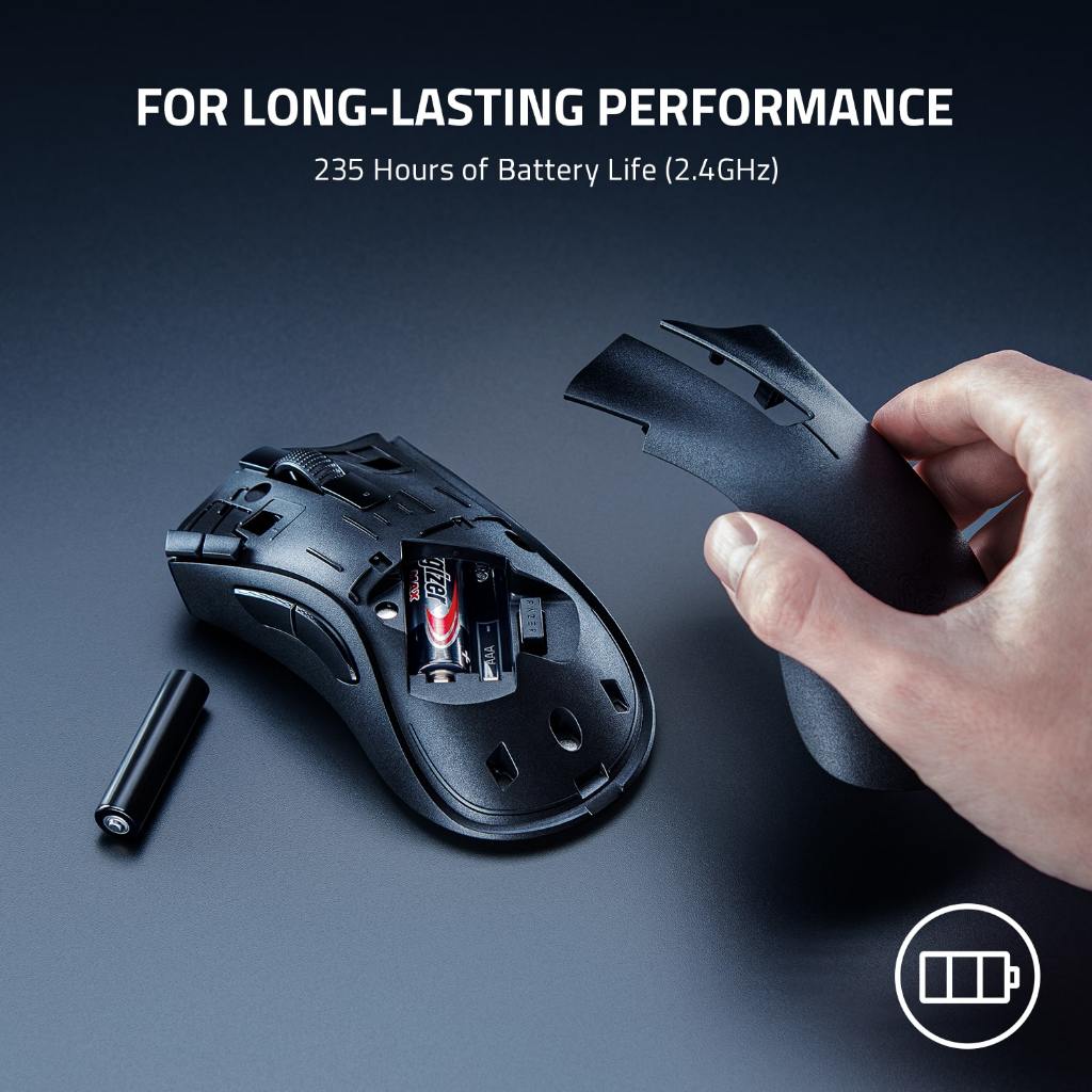 Chuột Gaming Razer DeathAdder V2 X | 2.4GHz và Bluetooth | 14000 DPI | Switch Cơ Gen-2 | 7 Nút Lập Trình | Công Thái Học | BigBuy360 - bigbuy360.vn