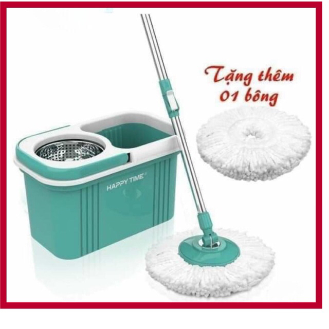 Bộ lau nhà xoay 360 độ Chổi lau nhà kèm thùng xoay tặng kèm 1 bông lau - Tráng Sứ Store