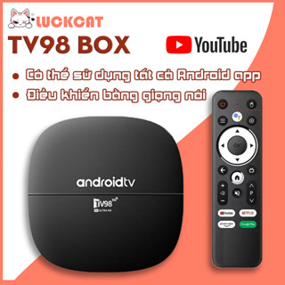 Android  tv box TV98 Giọng Nói 300 Kênh Miễn Phí Tiếng Việt Hát  Bluetooth tần số kép Giọng Nói Điều Khiển