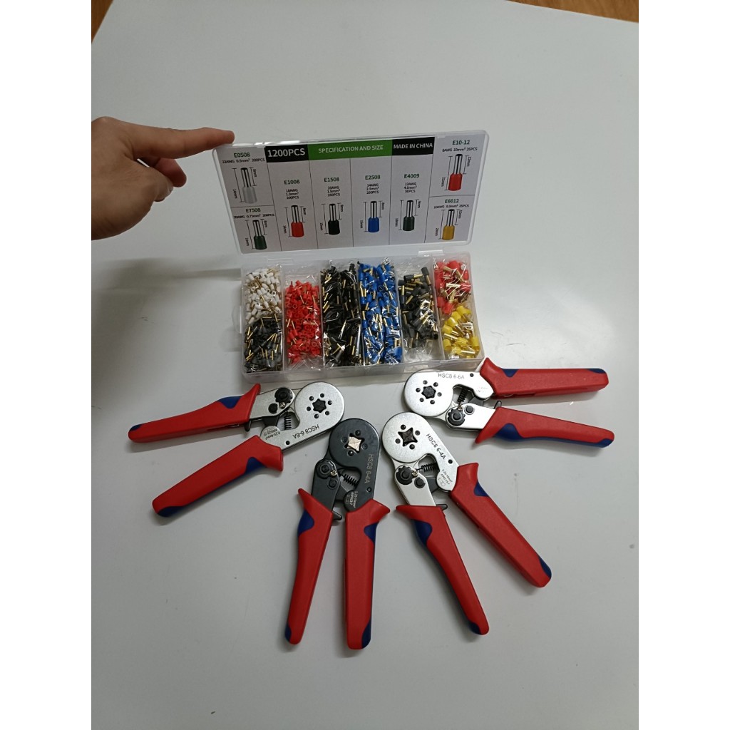 Kìm bấm cos vuông HSC8 6-4A, HSC8 6 -6A tự điều chỉnh , hộp  cos 1200 đầu cos đủ loại cos ống tròn c