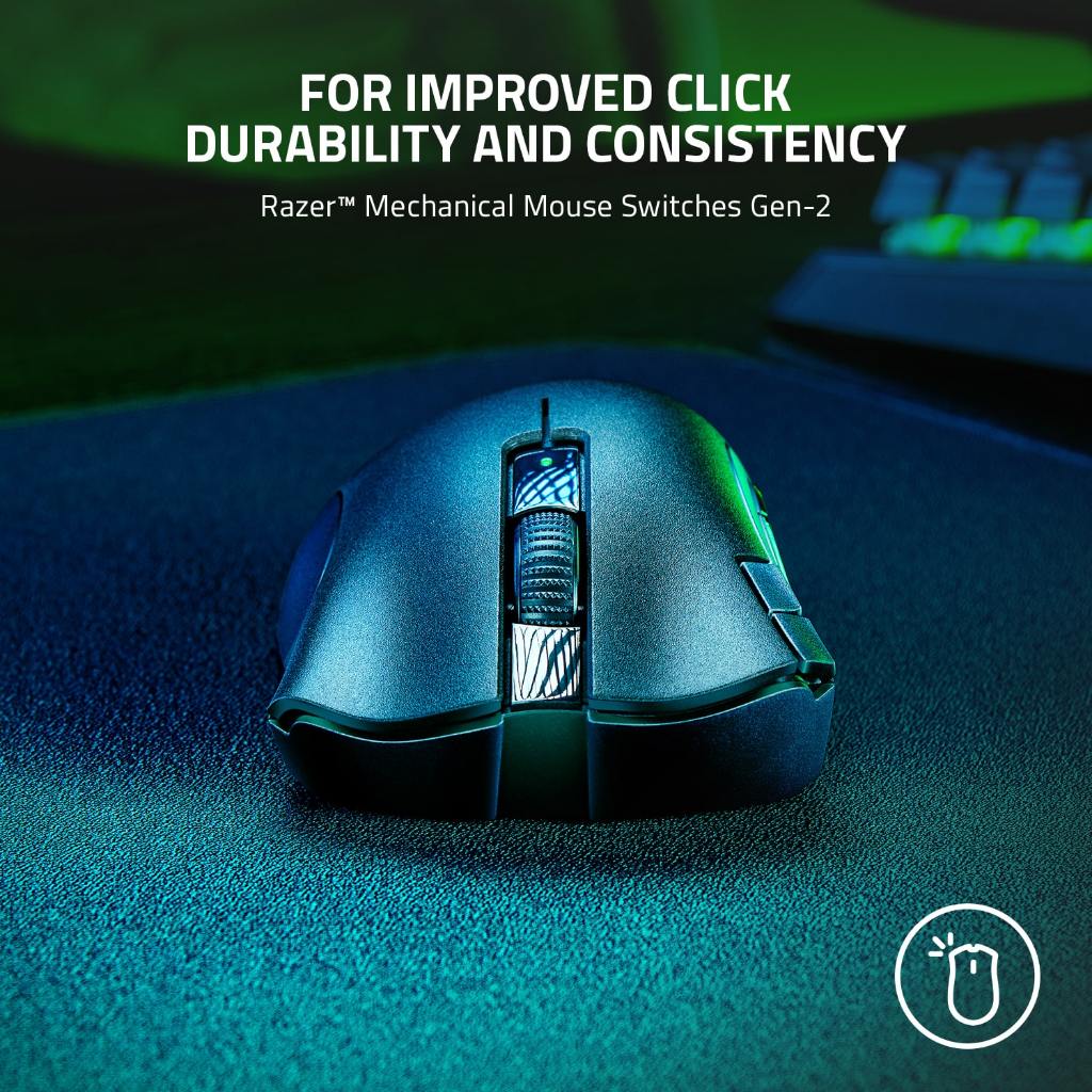 Chuột Gaming Razer DeathAdder V2 X | 2.4GHz và Bluetooth | 14000 DPI | Switch Cơ Gen-2 | 7 Nút Lập Trình | Công Thái Học | BigBuy360 - bigbuy360.vn