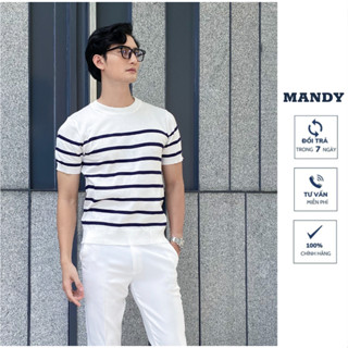 Áo thun dệt kim nam tay ngắn MANDY cổ tròn Form Regular  | MANDY BST T.10 TRANG SOC
