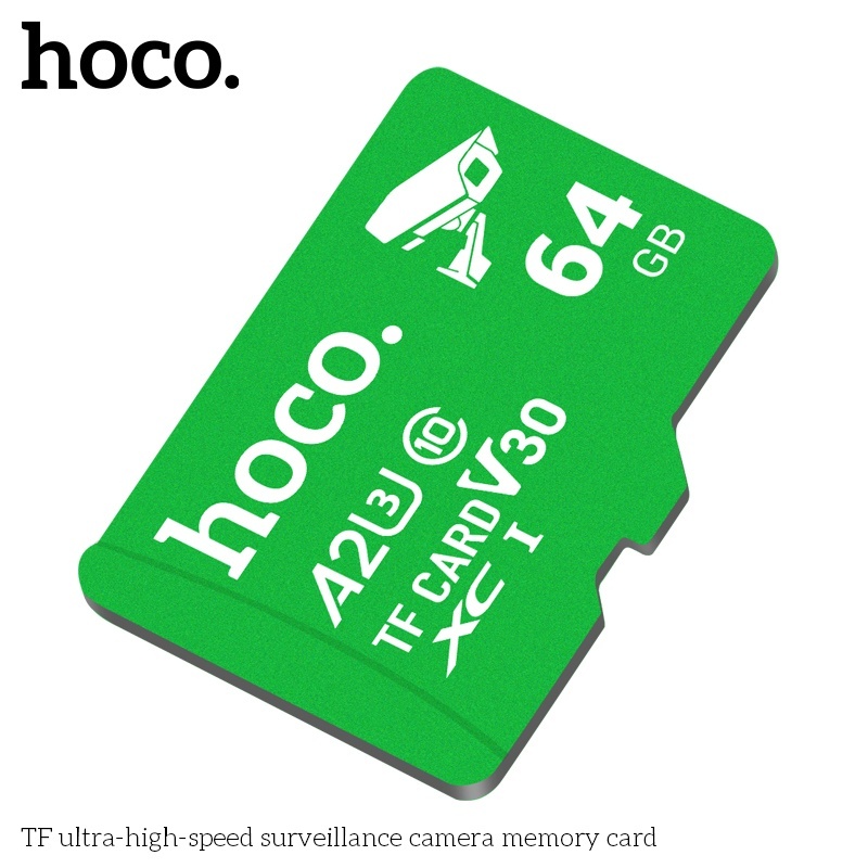 Thẻ nhớ TF memory Card micro SD cao cấp cho Camera giám sát tốc độ cao nhanh 64GB Hoco - Hàng chính hãng