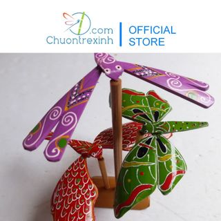 Bộ ba con chuồn chuồn bướm tre chim tre chân đế ba Chuồn tre xinh shop TPHCM