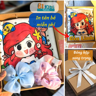 Quà cho bé gái 1-12 tuổi, Quà sinh nhật cho bé gái cao cấp hình công chúa IN TÊN THEO YÊU CẦU MIỄN PHÍ Bi Kids S63