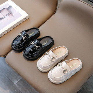 Dép sục cho bé gái + giày búp bê công chúa MG baby +đế dẻo êm chân da pu bóng + bít mũi bảo vệ chân + phong cách sành đi