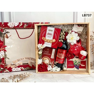 Quà tết 2024 - set hộp quà xuân như ý sắc đỏ tràn đầy không khí tết