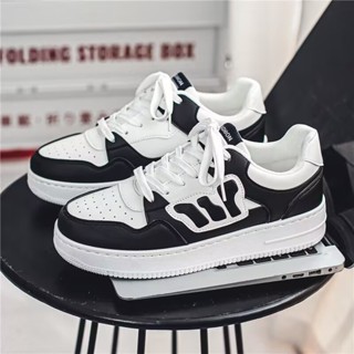 Giày thể thao nam bằng da thoáng khí thời trang giày sneaker nam giày nam học sinh phong cách mới mã HT K061