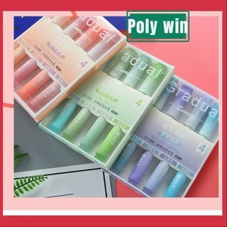 Bút highlight Gradual set 4 đánh dấu nhớ dòng highlight Ngòi Mềm Màu Gradient Color Cho Học Sinh BUT-190