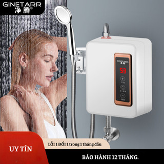 Máy làm nước nóng lạnh tắm trưc tiếp Ginetar 5500w mẫu mới 2024, làm nóng nhanh chỉ 30s, có role chống giật