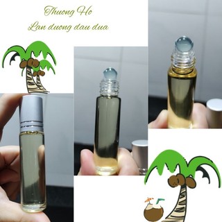 Dầu dừa chai có đầu lăn 10ml , dầu dừa nhà làm , dầu dừa nguyên chất.