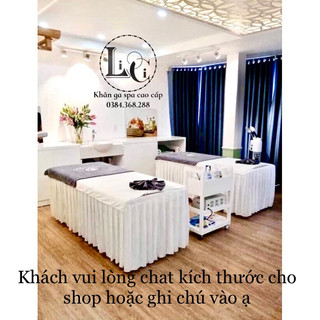 Ga thun giường spa, giường gội, giường nối mi  đẹp, sang trọng (ib gửi kích cỡ cho shop)
