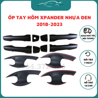 Ốp trang trí tay hõm cửa xe Xpander 2018-2023 màu đen (Mẫu tay có từ)
