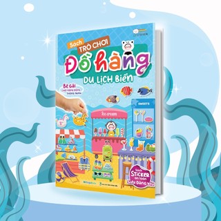 Sách Trò chơi Đồ hàng Du Lịch Biển - Sách tương tác bóc dán sticker cho bé - MGB