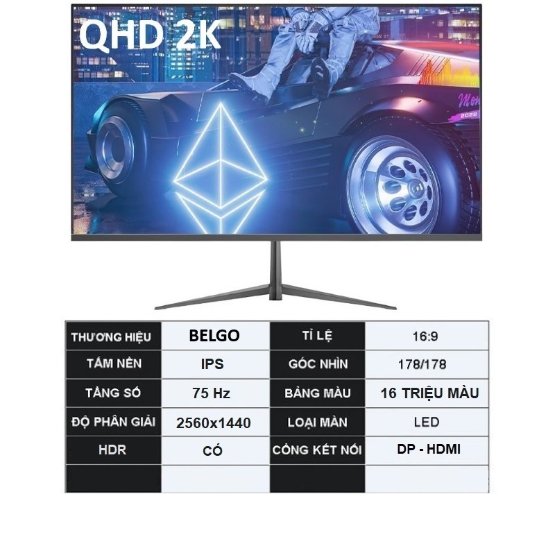 Màn Hình Máy Tính 24 / 27 inch QHD 2K (2560 x 1440) 75hz | BigBuy360 - bigbuy360.vn