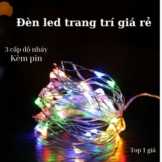 Dây đèn Led trang trí fairylight sãn pin dài 2m-Trang trí giỏ quà, hoa, phòng ngủ,quà bánh