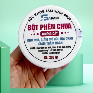 200gr Bột mịn Phèn chua chưng cất khử mùi hôi Nách hôi Chân bột khử mùi phèn chua chưng cất tinh khiết khử mùi cơ thể