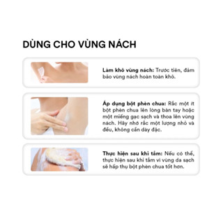  200gr Bột mịn Phèn chua chưng cất khử mùi hôi Nách hôi Chân bột khử mùi phèn chua chưng cất tinh khiết khử mùi cơ thể 