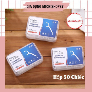 Tăm chỉ nha khoa sợi chỉ mảnh, tăm xỉa răng 2 đầu sợi mảnh