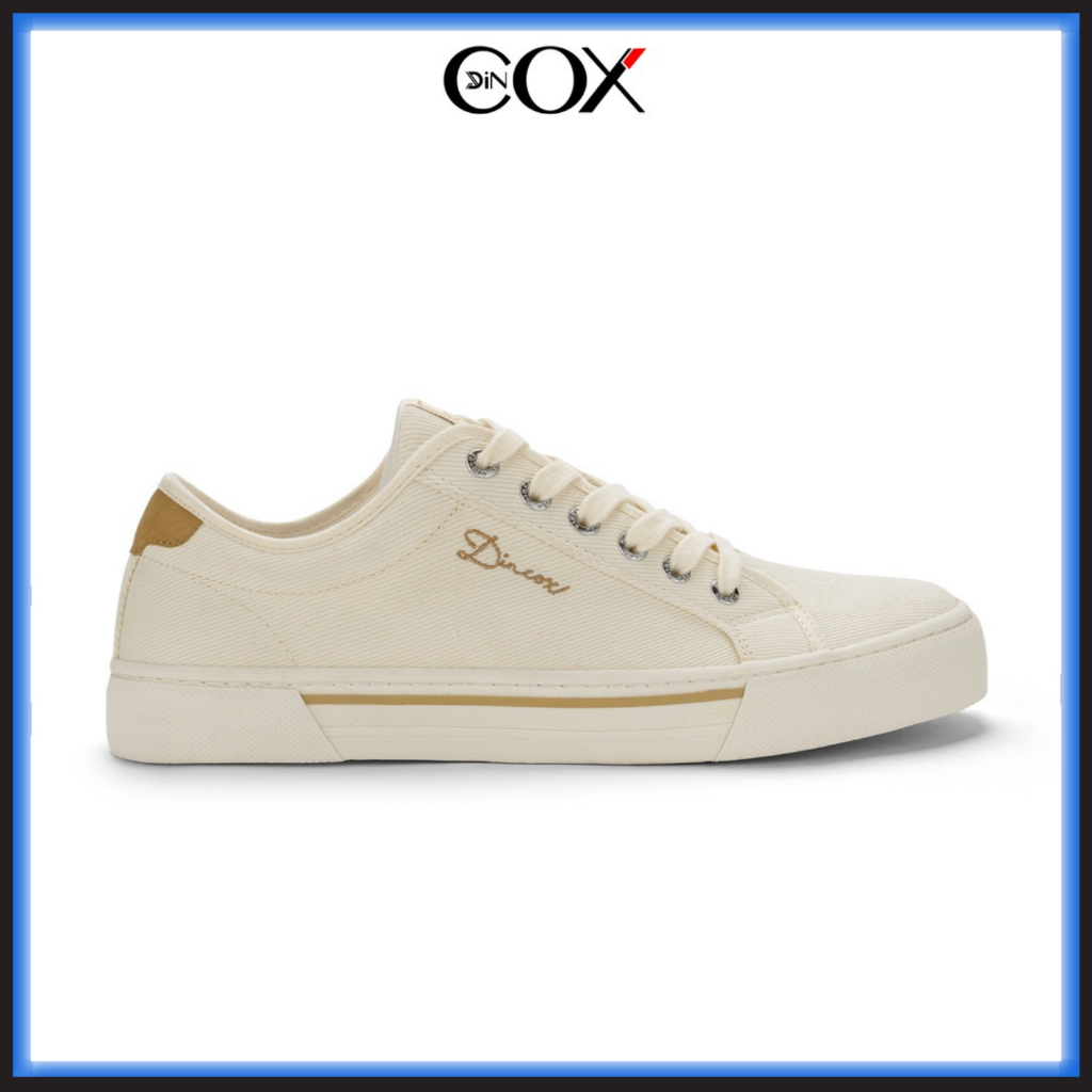 Giày Thể Thao Giày Sneaker Vải Canvas Nam Nữ E12 Cream Thời Trang Dincox