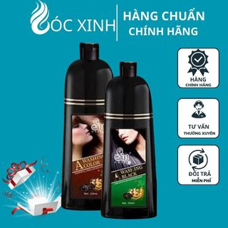 Dầu gội phủ bạc sin hair - dầu gội nhuộm tóc phủ bạc đen, nâu tóc số 1 nhật bản 500ml