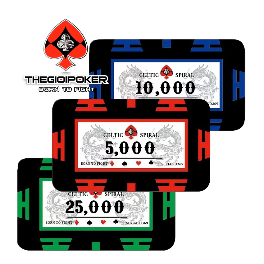 Chip Poker Celtic Spiral Clay