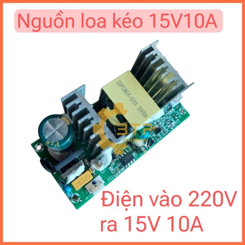 Bo nguồn, mạch nguồn loa kéo 15V 10A, 15V 6A